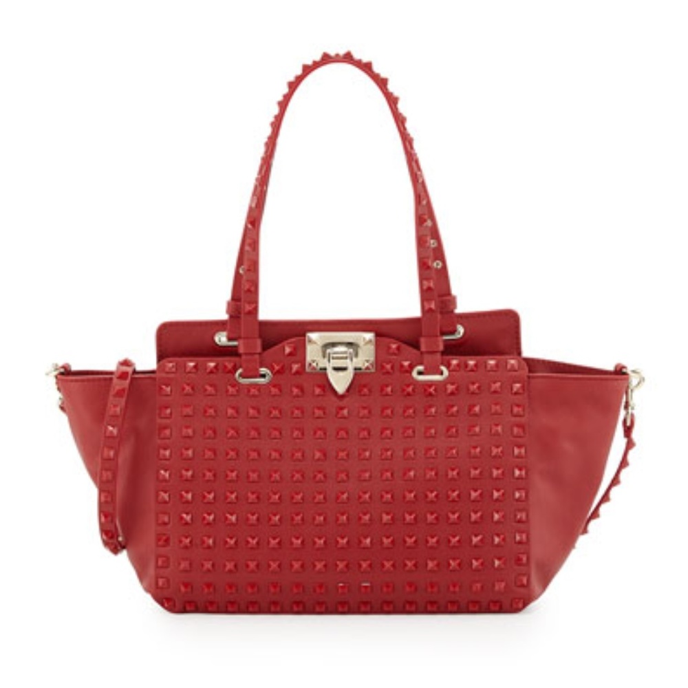 Valentino Rockstud Small Leather Studded Tote Bag